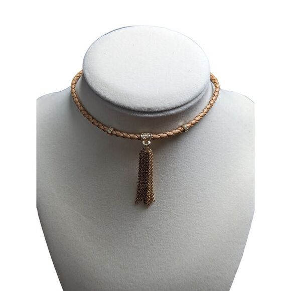 Ettika‎ NWT Leather Tassel Choker - Picture 3 of 6
